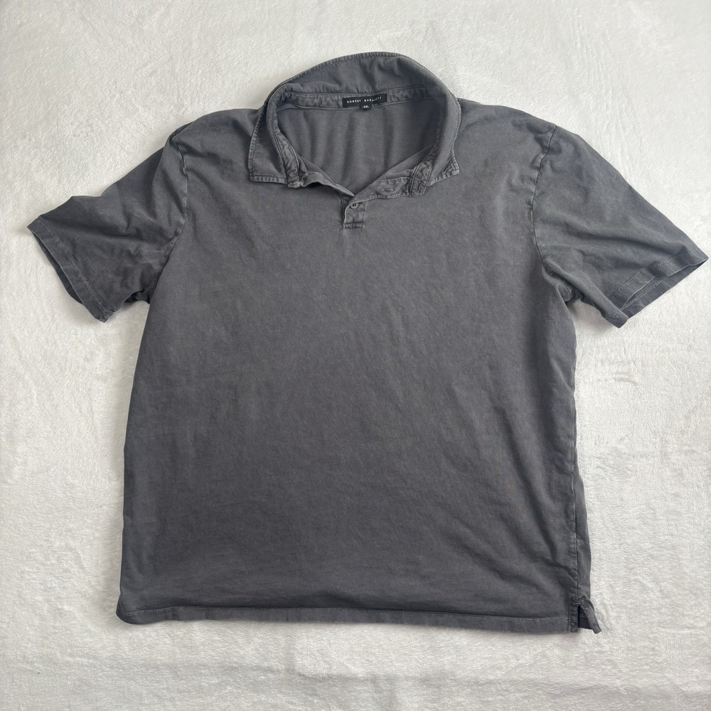 Robert Barakett Grey Short Sleeve‎ Collared Polo Shirt Men's XXL